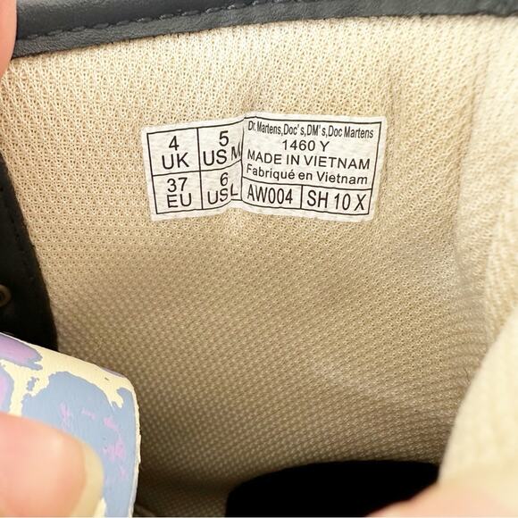 Dr. Martens Boots Womens 6 Floral Print Lace Up 1460 Y Multicolor Docs - Picture 6 of 10
